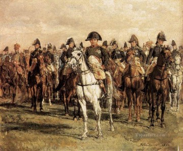  Ernest Oil Painting - Napoleon And His Staff military Jean Louis Ernest Meissonier
